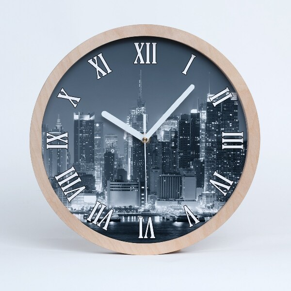 Horloge bois originale Manhattan new york