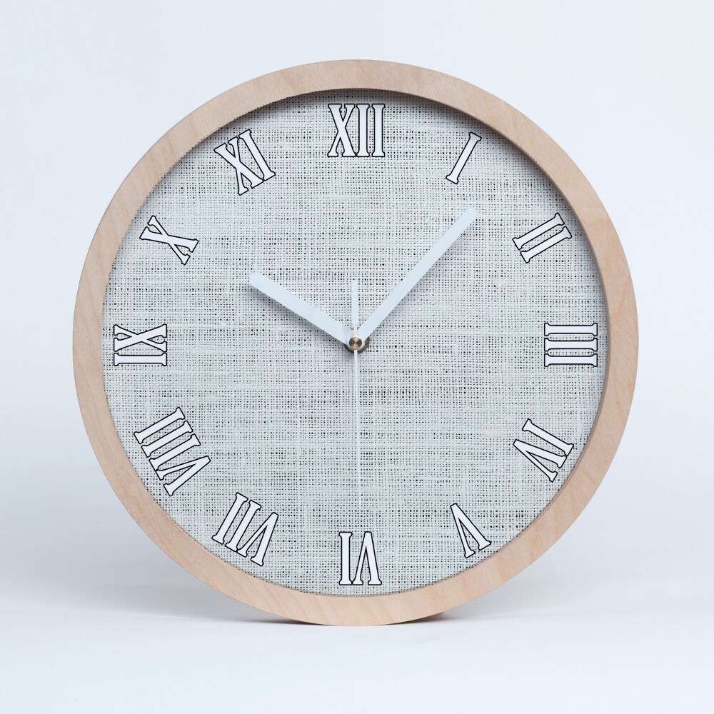Horloge en bois à décorer Lin blanc