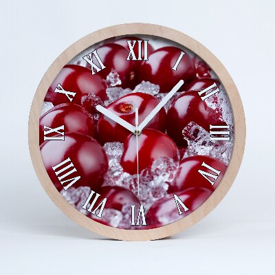 Horloge murale en bois Cerise gelée