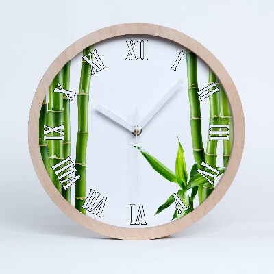 Horloge murale décorative bois Bambou