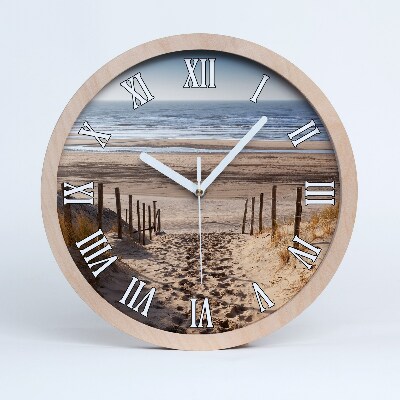 Horloge bois originale Dunes de mer