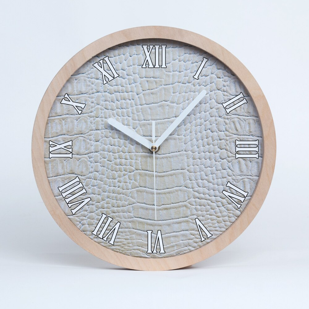 Horloge en bois à décorer Peau de crocodile