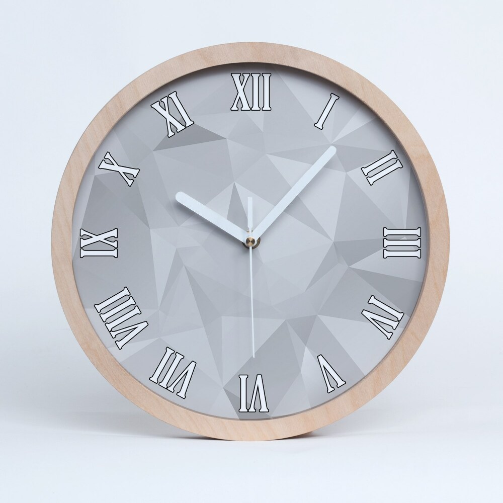 Horloge murale bois Triangles abstraits