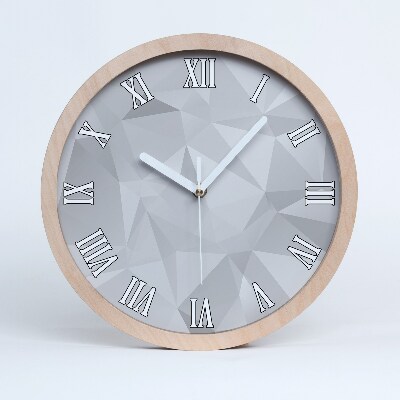 Horloge murale bois Triangles abstraits