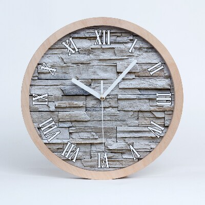 Horloge en bois à décorer Mur de pierres