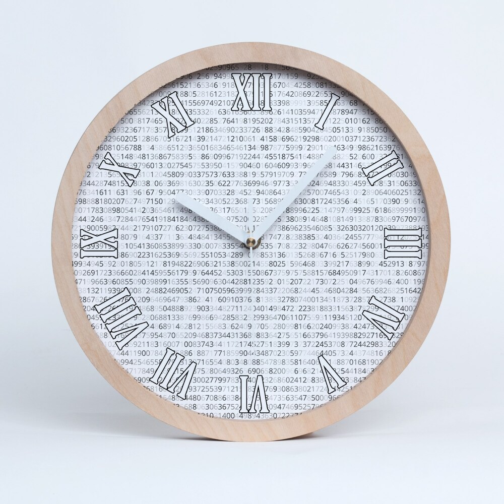 Horloge murale décorative bois Code binaire
