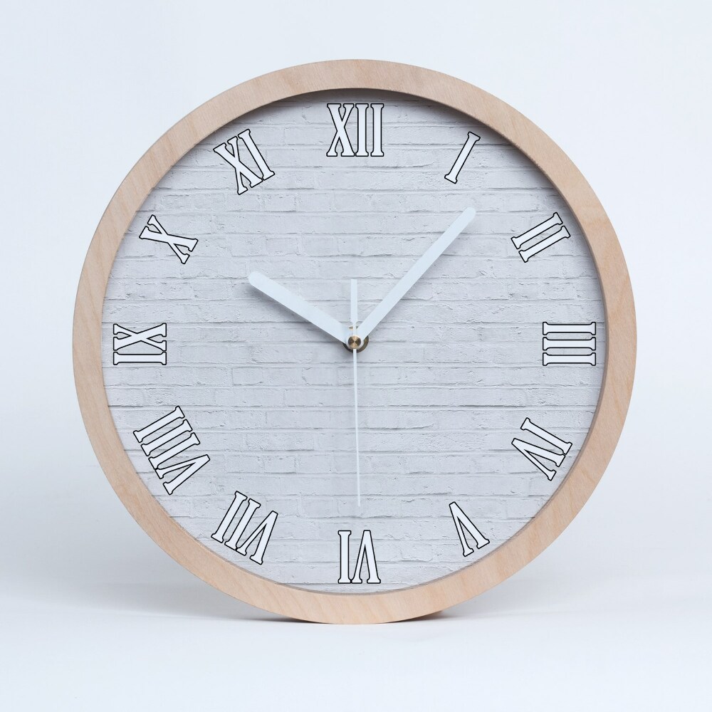Horloge en bois à décorer Mur de briques