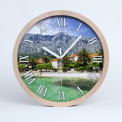 Horloge en bois à décorer Plage en croatie