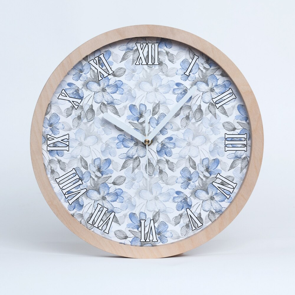Horloge murale bois Fleurs délicates