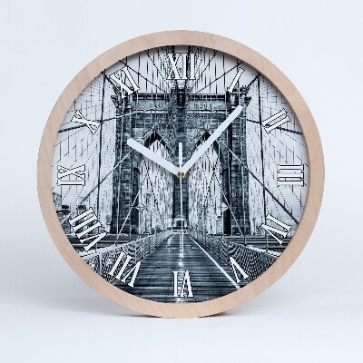 Horloge bois Pont de Brooklyn