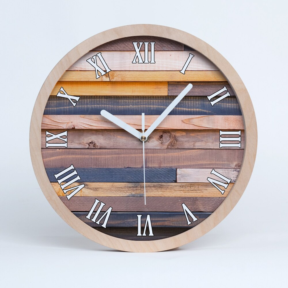 Horloge bois originale Mur en bois