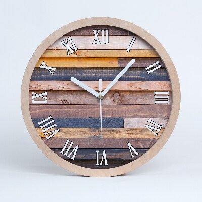 Horloge bois originale Mur en bois