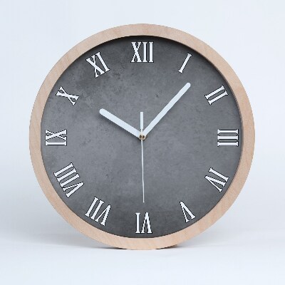Horloge bois Fond en béton