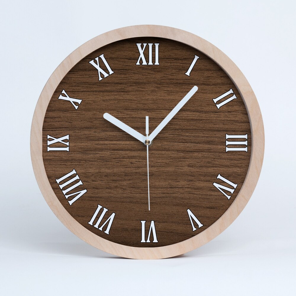 Horloge ronde en bois Fond en bois