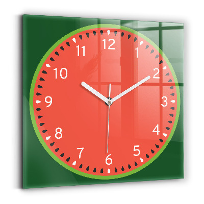 Horloge murale carrée Melon d'eau sucré