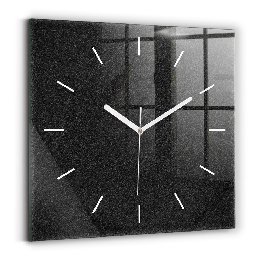Horloge carrée en verre Rocher sombre
