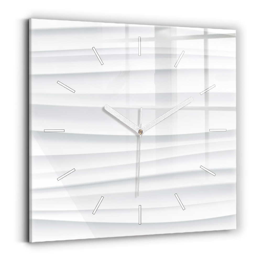 Horloge carrée en verre Texture de vagues