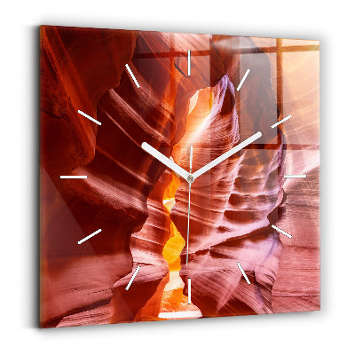 Horloge murale carrée Canyon de sable