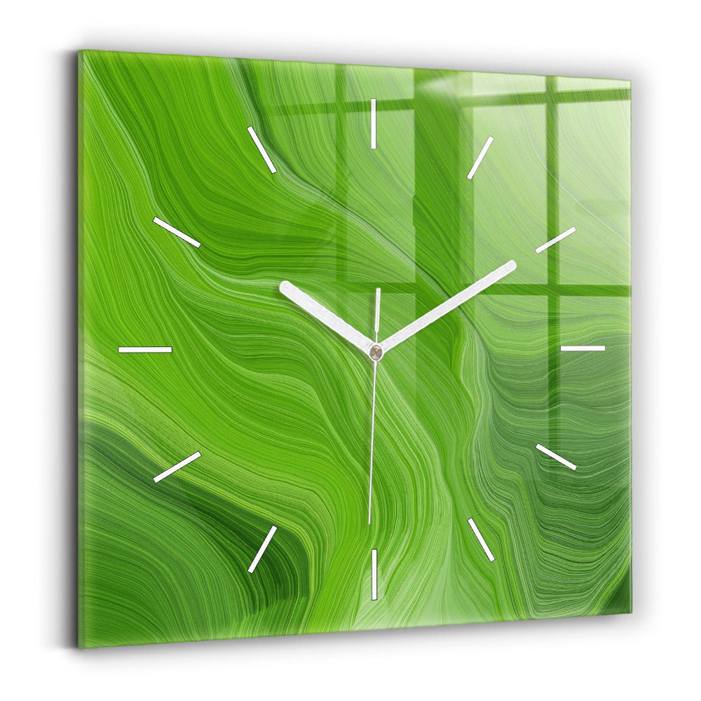 Pendule carrée en verre Vagues modernes