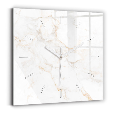 Pendule carrée en verre Marbre élégant