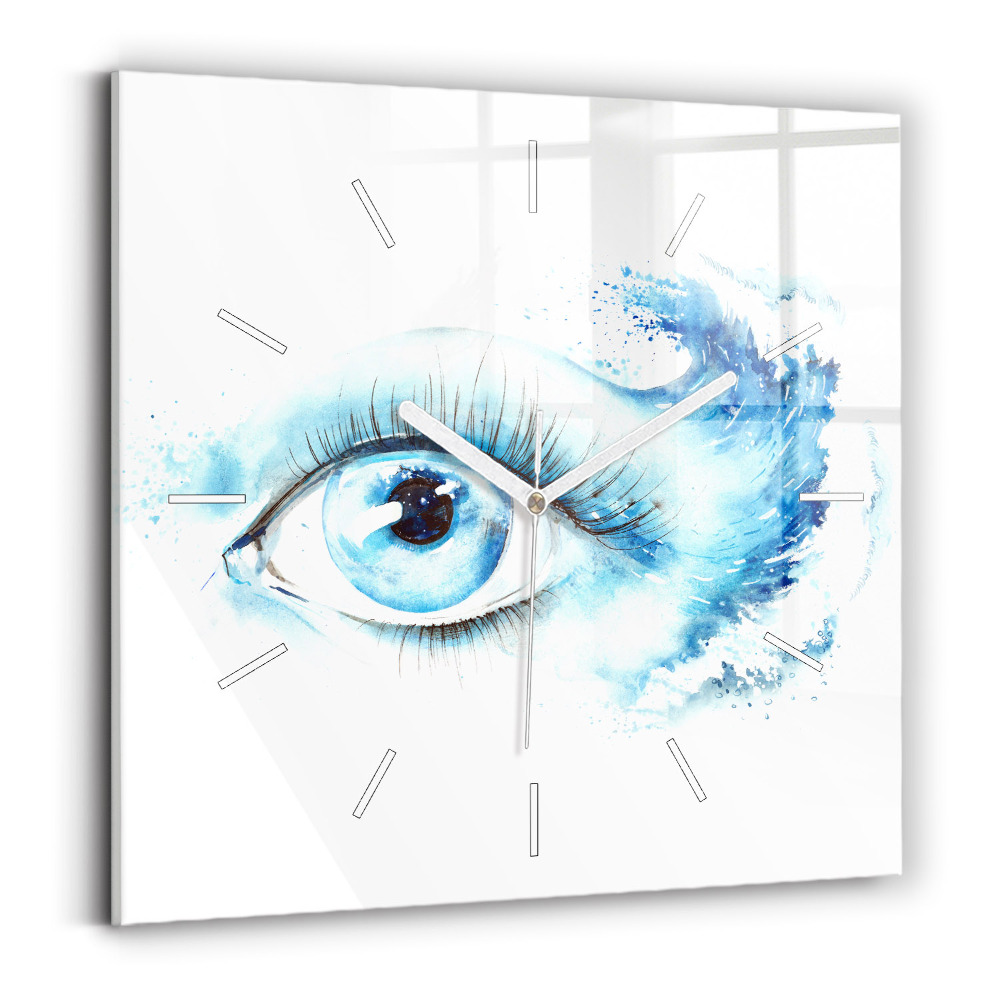 Horloge carrée en verre Œil marin