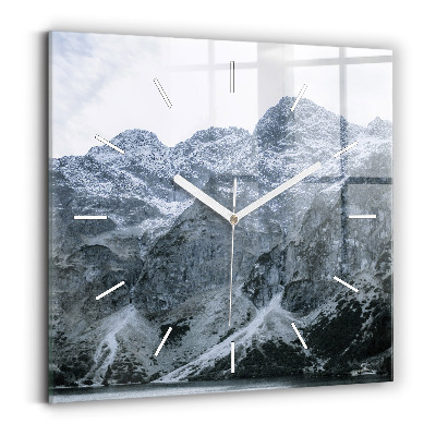 Horloge carrée en verre Morskie Oko dans les Tatras