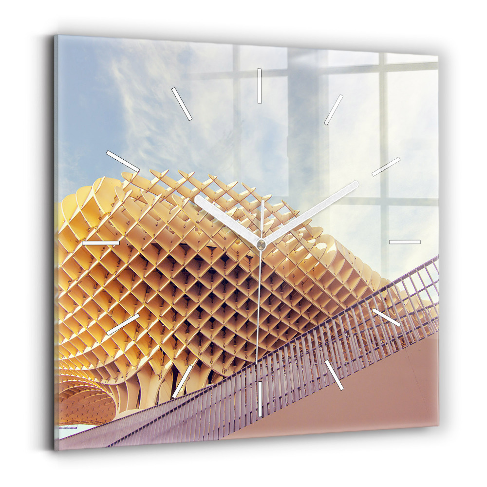 Horloge carrée en verre Point de vue à Séville