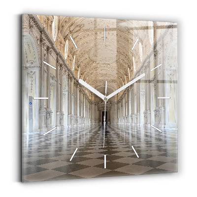 Horloge carrée en verre Musée de La Veneria Reale