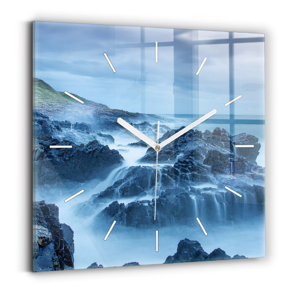 Horloge carrée en verre Phare