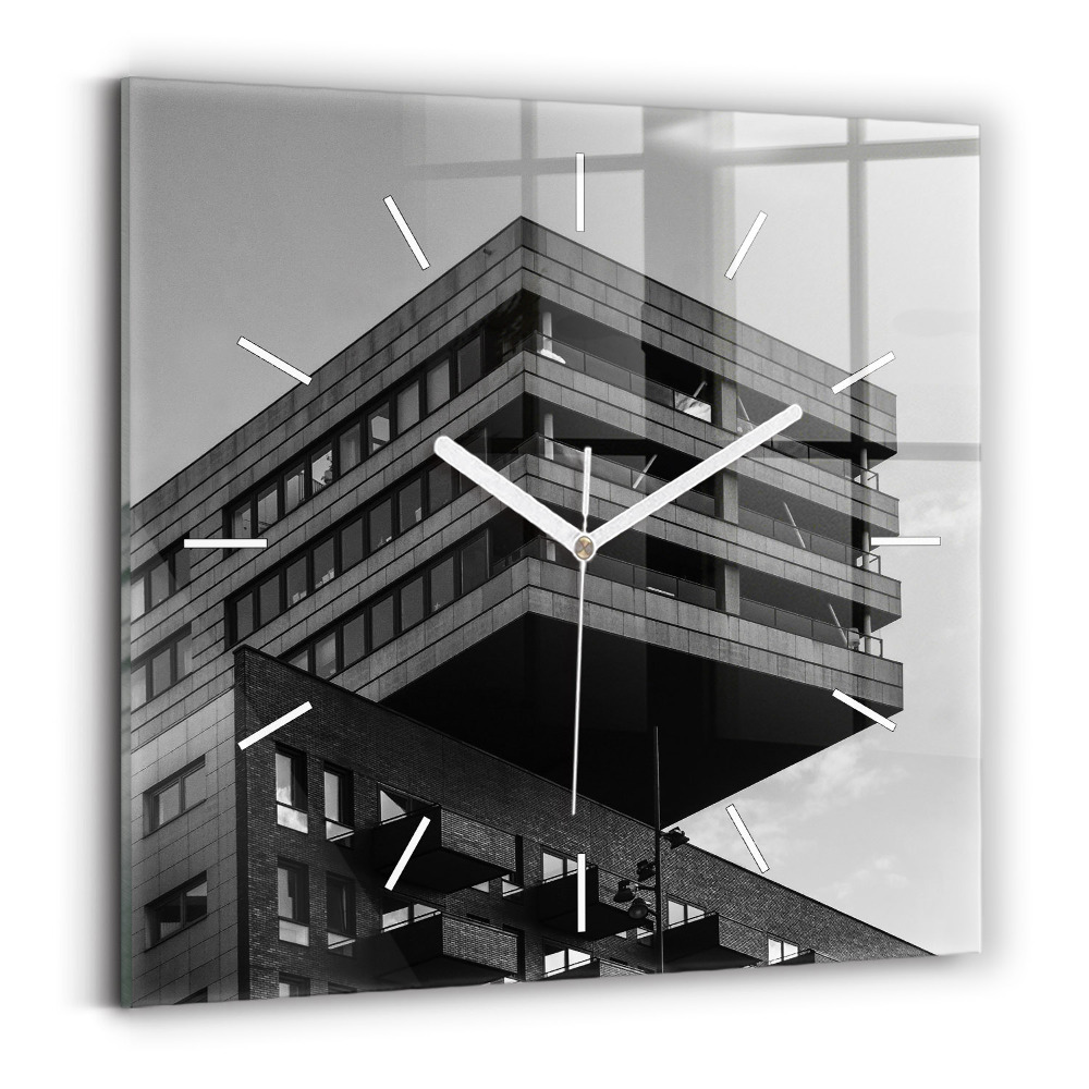 Horloge carrée en verre Architecture à Amsterdam