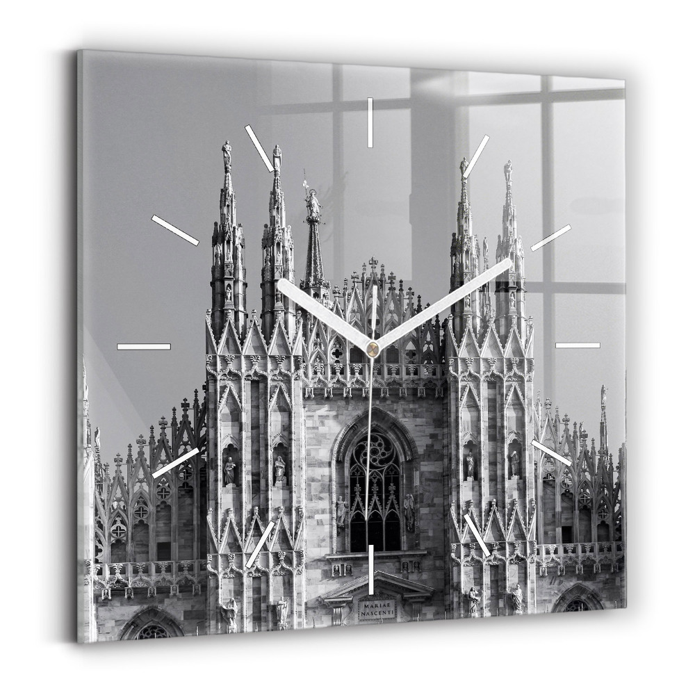 Horloge carrée en verre Cathédrale Duomo Di Milano
