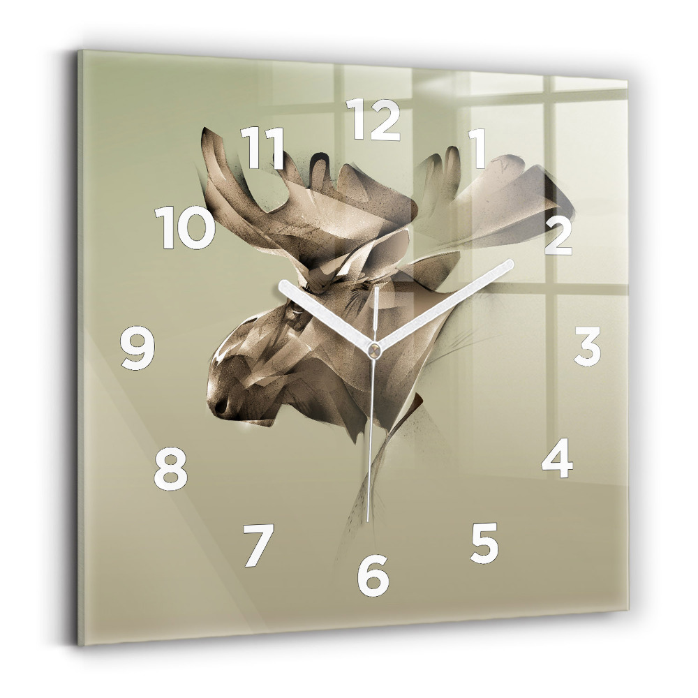 Pendule carrée en verre Elan graphique