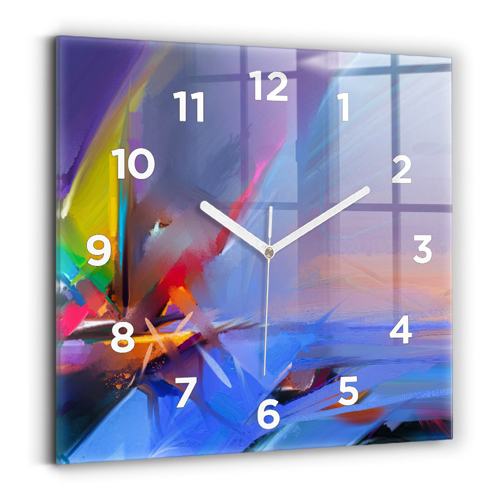 Pendule carrée en verre Paysage marin