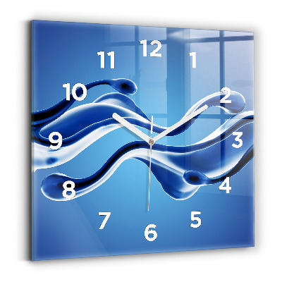 Horloge murale carrée Abstrait liquide