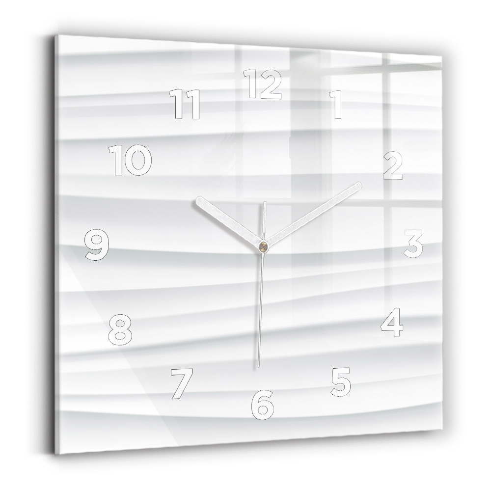 Horloge carrée en verre Texture de vagues