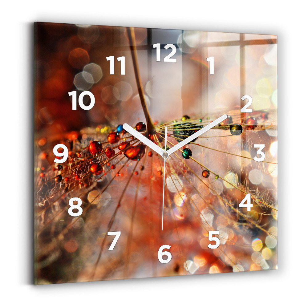 Horloge carrée en verre Souffleur avec rosée