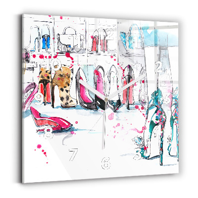 Horloge carrée en verre Élément de féminité