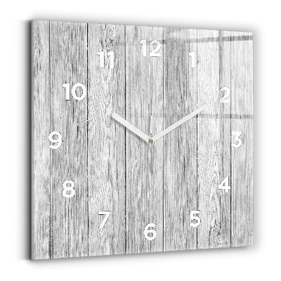 Pendule carrée en verre Panneaux en bois