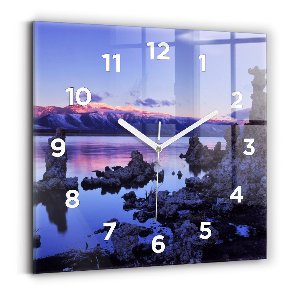 Horloge murale carrée Lac de Californie