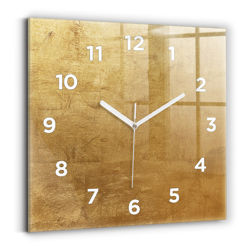 Horloge carrée en verre Toile décorative