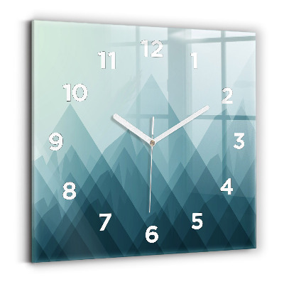 Pendule carrée en verre Figures géométriques
