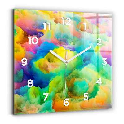 Pendule carrée en verre Texture fractale