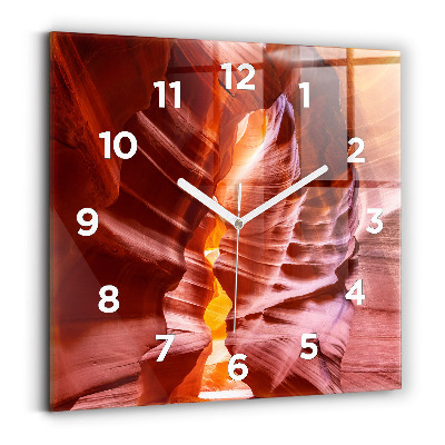 Horloge murale carrée Canyon de sable