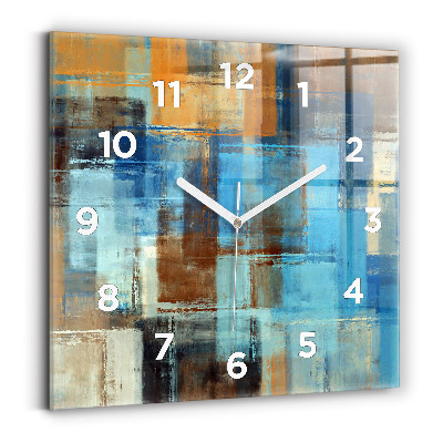 Horloge carrée en verre Fond coloré - abstrait