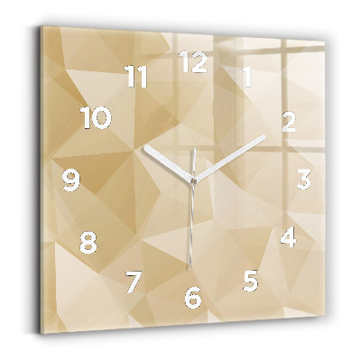 Horloge murale carrée Triangles abstrait