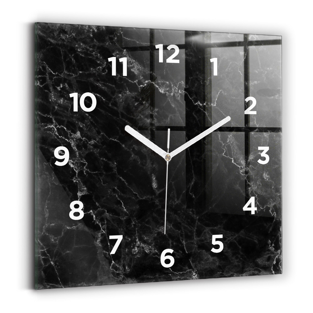 Horloge murale carrée Marbre foncé