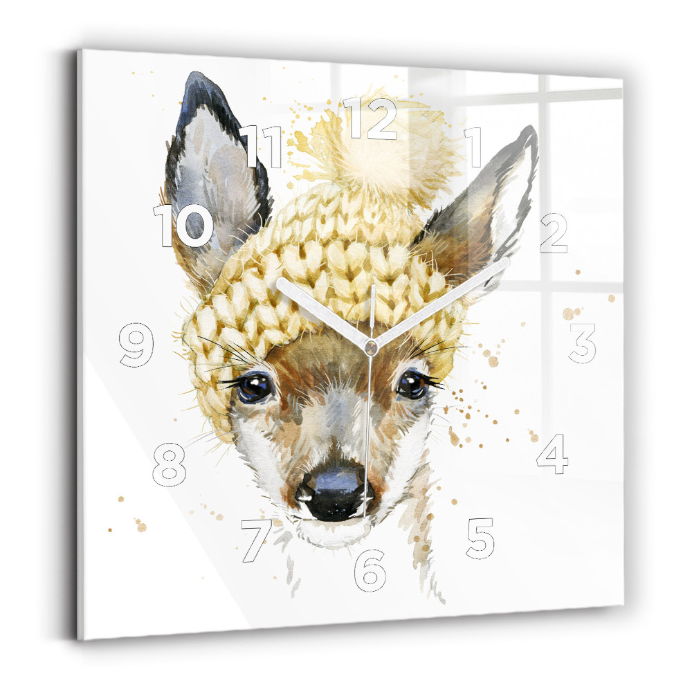 Horloge murale carrée Cerf