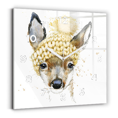 Horloge murale carrée Cerf