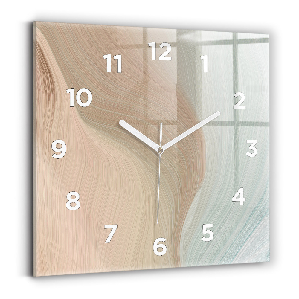 Horloge murale carrée Vague abstraite