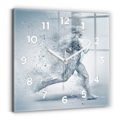Pendule carrée en verre Homme courant